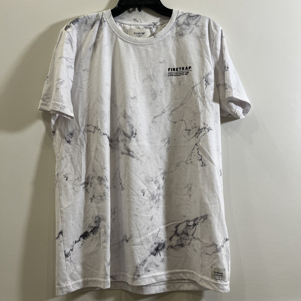 Firetrap Men's Deadly‎ Denim Blackseal Sub T Shirt Crew Neck Short Sleeve Dyed
